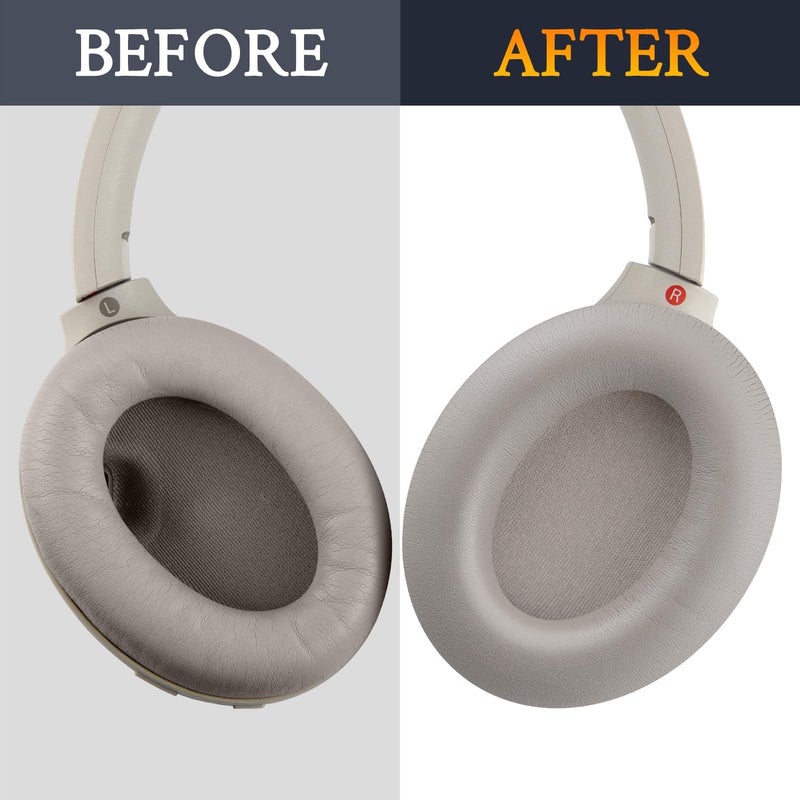 SoloWIT Replacement Earpads for Sony WH-1000XM4 (WH1000XM4) Headphones, Ear Pads Cushions with Noise Isolation Foam, Added Thickness, Without Affecting Sensor - Grey - Image 5